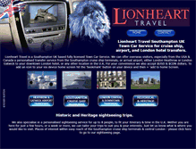 Tablet Screenshot of lionhearttravel.com